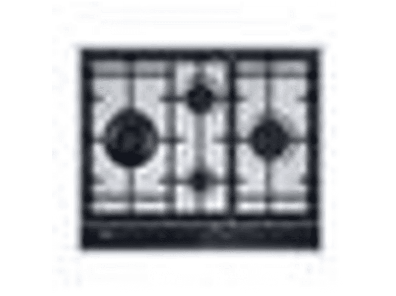 Placa de gas - Smeg HAHG6D5TX, 4 zonas, Gas NaturalGas ButanoGas Propano, 65 cm, Negro