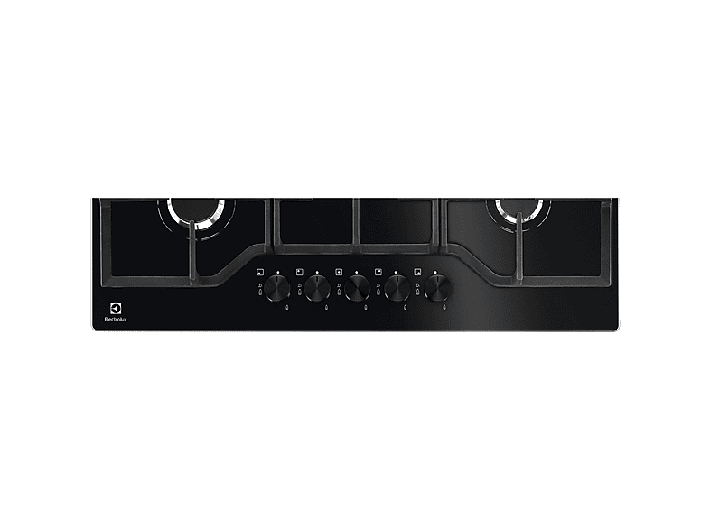Placa de gas - Electrolux EGG7536K, 5 zonas, 74 cm, Negro