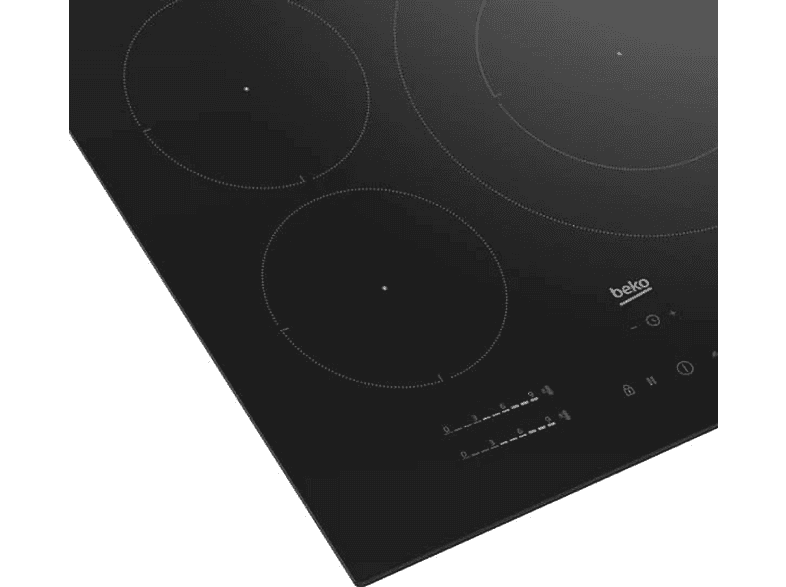 Placa de inducción - Beko HII 63720 UT, 3 zonas, 590 mm, Negro