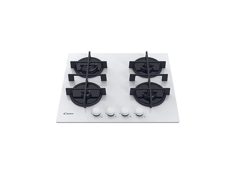 Placa de gas - Candy CVG6WW, 4 zona(s) zonas, 595 mm, Blanco