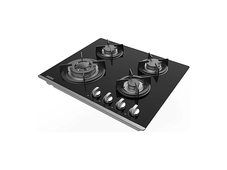 Placa de gas - Svan SGW4600N, 4 zonas, 600 mm, Negro