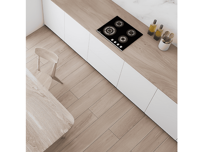 Placa de gas - Svan SGW4600N, 4 zonas, 600 mm, Negro