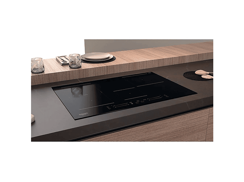 Placa de inducción - Hotpoint 869991583100, 4 zona(s) zonas, 770 mm, Black