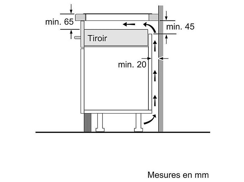 Placa de inducción - Bosch PUC611AA5E, 3 zonas, 592 mm, Negro