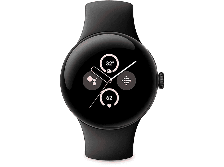 Smartwatch - Google Pixel Watch 2, S/L, Aluminio, Negro