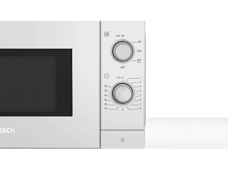 Microondas libre instalación - Bosch FFL020MW0, 800 W, 5 potencia, 20 l, Blanco