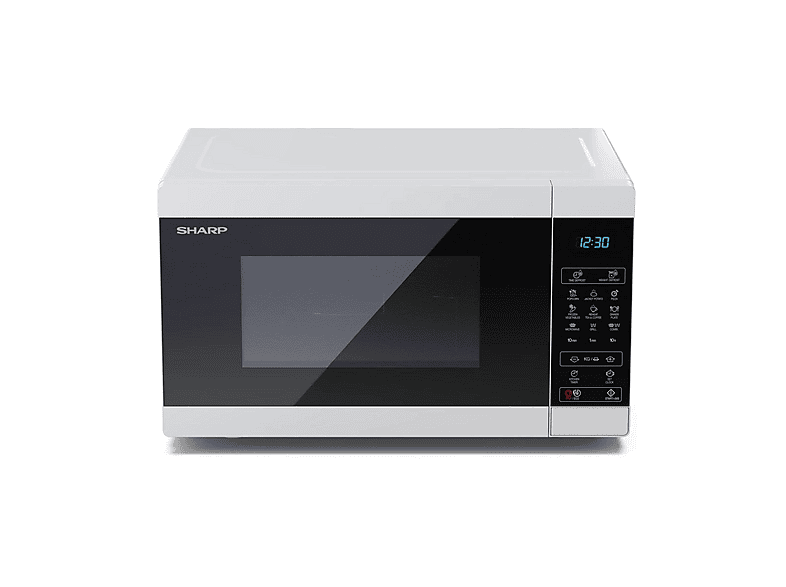 Microondas libre instalación - Sharp YC-MG81E-W, 900 W, 11 potencia, 28 l, Bicolor