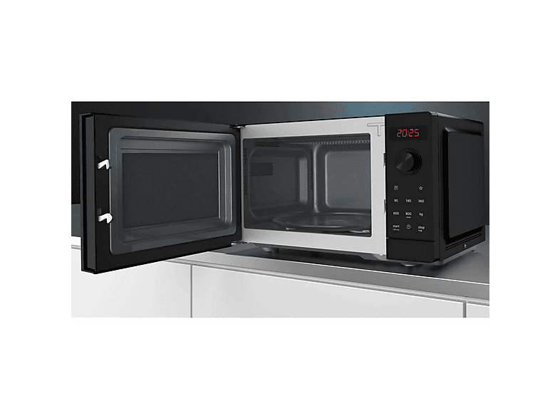 Microondas libre instalación - Siemens FF023LMB2, 800 W, 5 potencia, 20 l, Negro