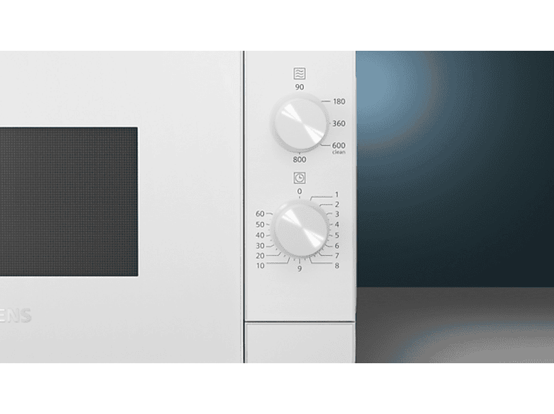 Microondas libre instalación - Siemens FF020LMW0, 800 W, 5 potencia, Blanco