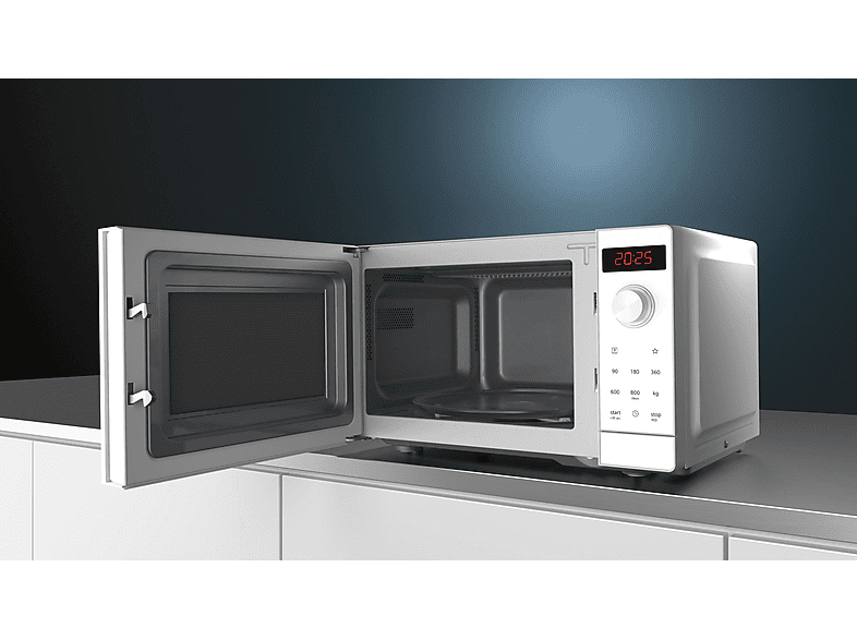 Microondas libre instalación - Siemens FF023LMW0, 800 W, 5 potencia, 20 l, Blanco