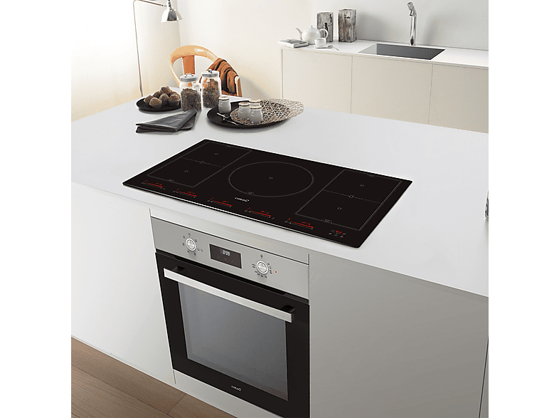 Placa de inducción - Cata 08024402, 5 zonas, 900 mm, Negro.