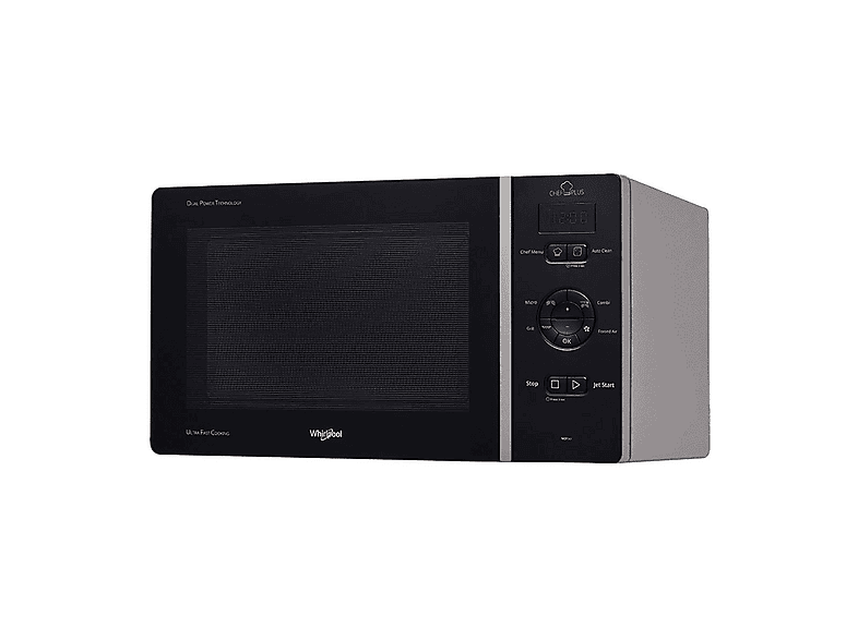 Microondas libre instalación - Whirlpool MCP 347 SL, 900 W, 6 potencia, 25 l, Negro