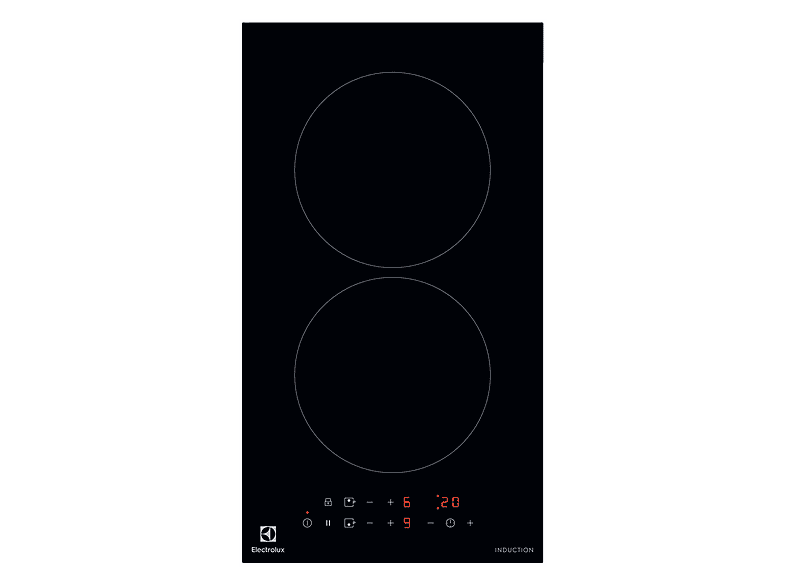 Placa de inducción - Electrolux 25251314, 2 zonas, 290 mm, Negro