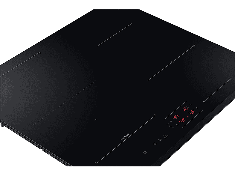Placa de inducción - Samsung Flex Zone 3300W (NZ64B5046GK), 4 zonas, 590 mm, Negro
