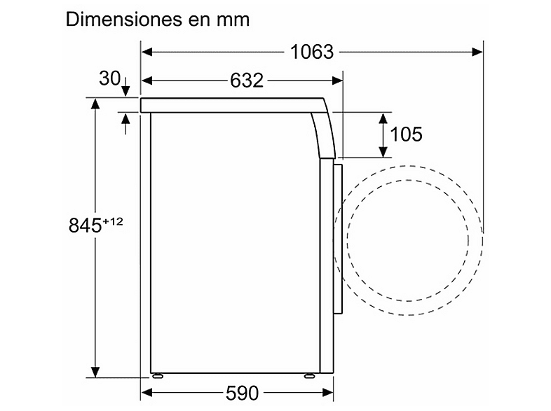 Lavadora carga frontal - Balay 3TS993BP, 9 kg, 1200 rpm, 15 programas, Blanco
