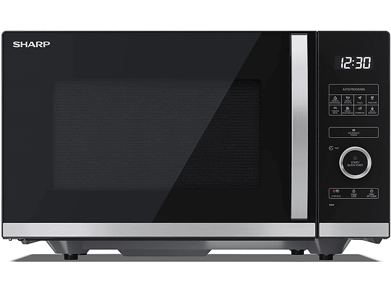 Microondas libre instalación - Sharp 23480-56, 1000 W, 10 potencia, 25 l, Rojo