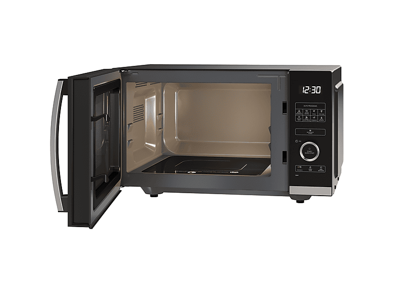 Microondas libre instalación - Sharp 23480-56, 1000 W, 10 potencia, 25 l, Rojo