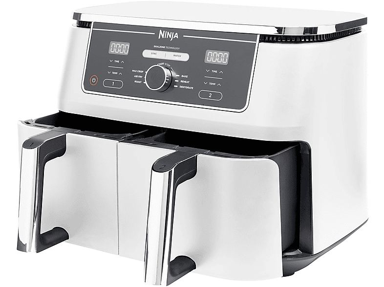 Freidora de aire - Ninja AF400EUWH, 2470 W, 4,75 l, Blanco