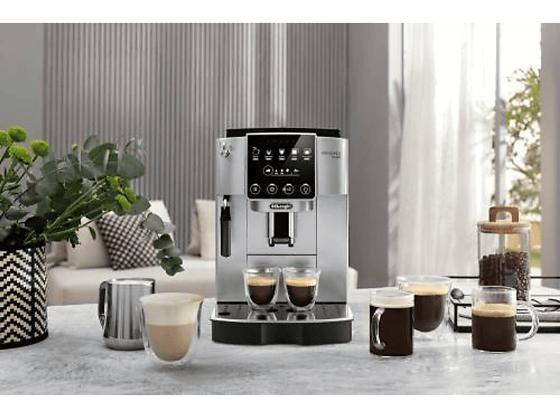 Cafetera express - Delonghi ECAM220.30.SB, 15 bar, 1450 W, 2 tazas, Inox + Preto