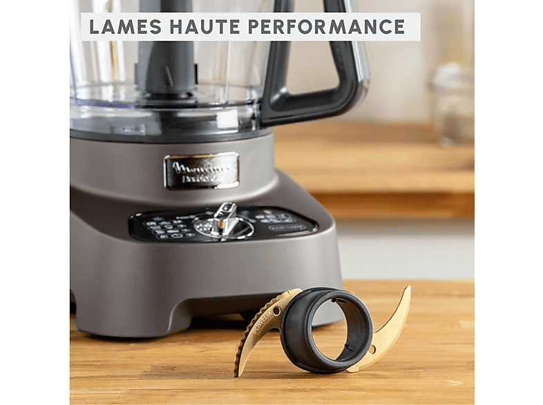 Robot de cocina - Moulinex FP825E10, 1000 W, 3 l, Negro, Gris