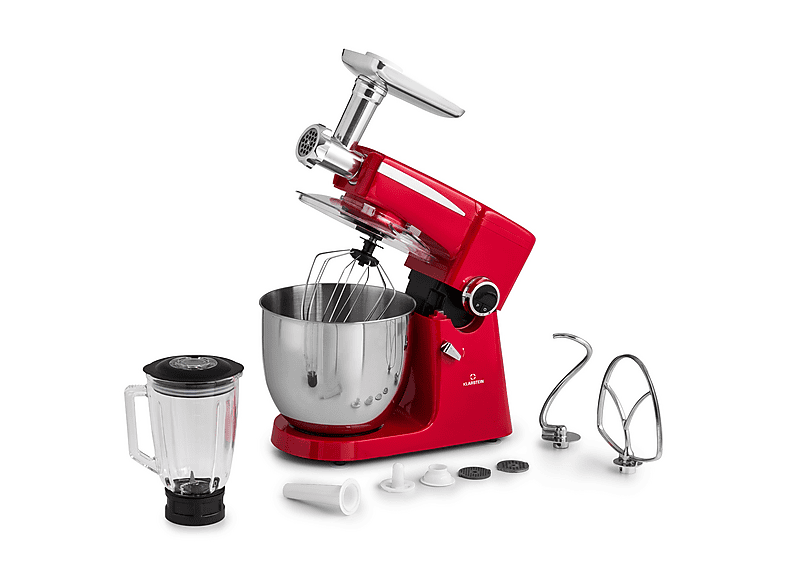 Robot de cocina - Klarstein TKC5-RenataRed, 2000 W, 10 l, Inox