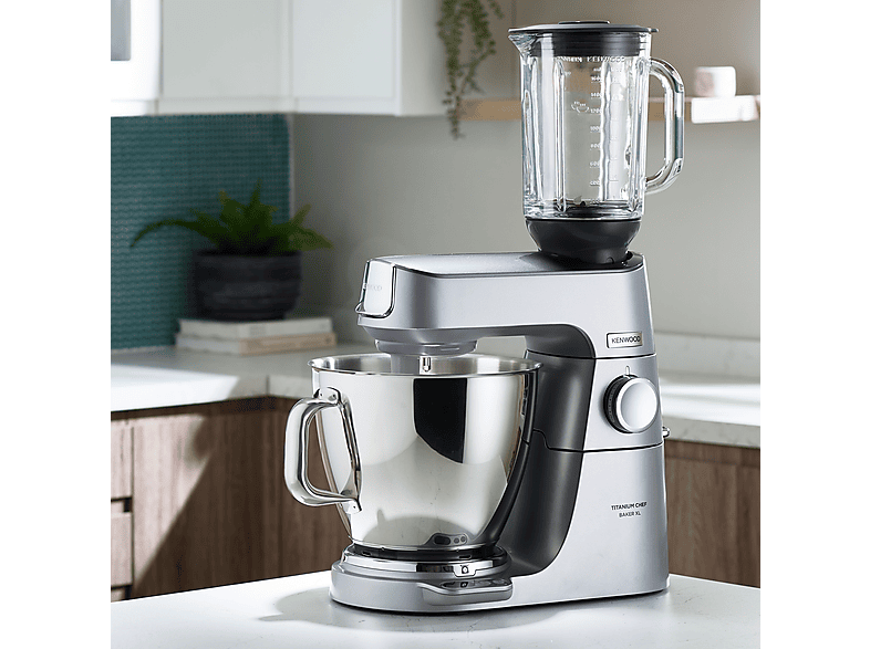 Robot amasador - Kenwood KVL85124SI, 1200 W, 7 l, Acero inoxidable