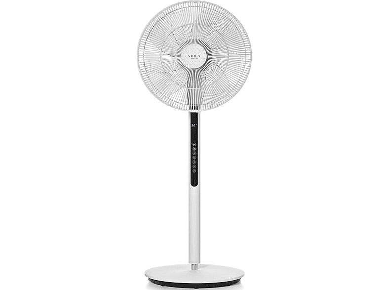 Ventilador de pie - Viola SPRINGX32, 31 W, 32 niveles de velocidad velocidades, Blanco