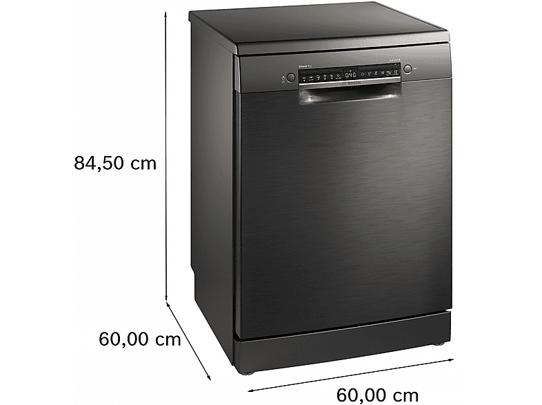 Lavavajillas libre instalación 60 cm - Bosch SMS4EMC06E, 14 servicios, 6 programas, 600 mm, Negro
