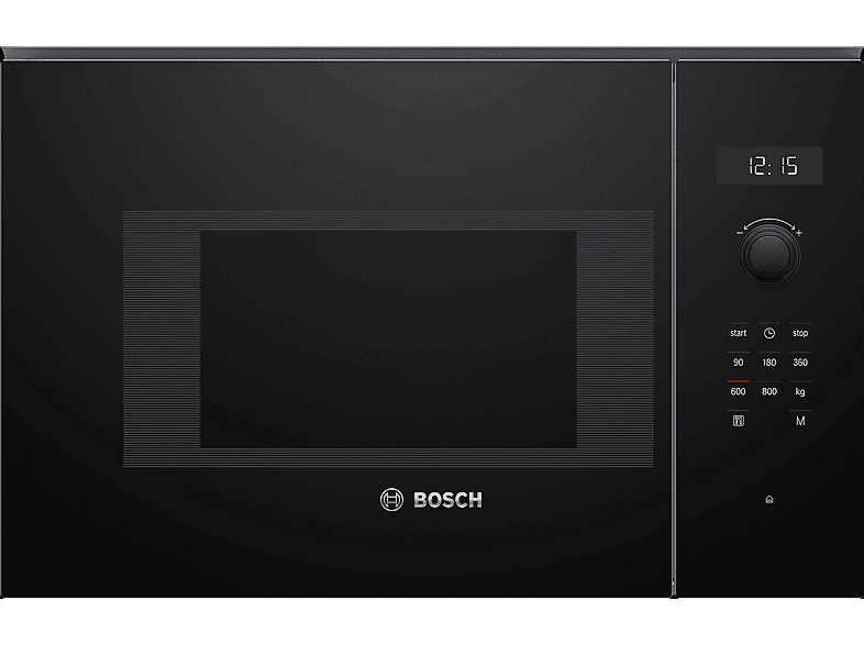 Microondas integrable - Bosch Serie 6 BFL524MB0, 800 W, 5 potencia, 20 l, Black