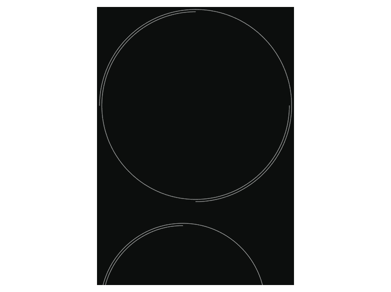 Placa de vitrocerámica - Indesit 869991042810, 4 zona(s) zonas, 580 mm, Negro