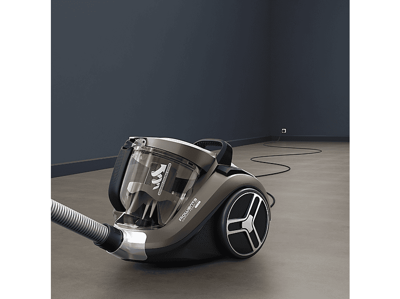 Aspirador sin bolsa - Rowenta RO4B50CH, 900 W, Depósito 2,5 l, Negro, Bronce