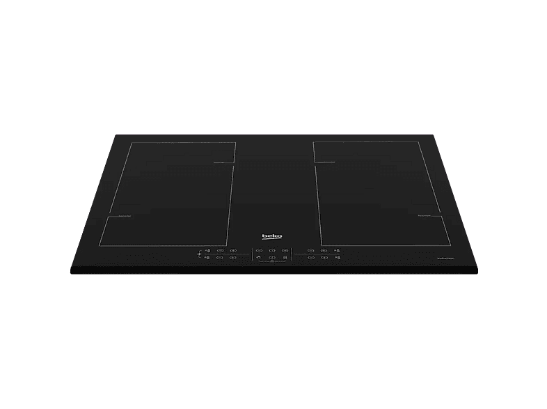 Placa de inducción - Beko HII64206F2MT, 4 zone(s) zonas, 58 cm, Negro