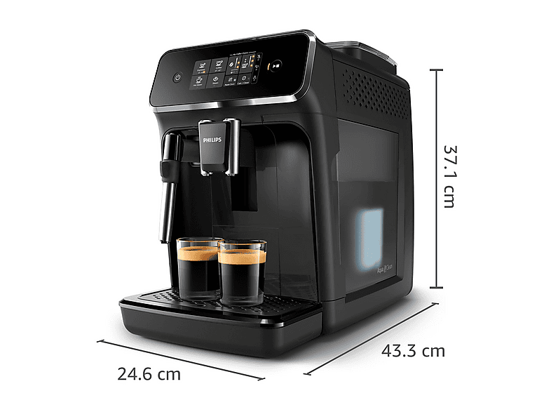 Máquina espresso - Philips 2200 series EP2225/10, 15 bar, 1500 W, 2 tazas, Gris