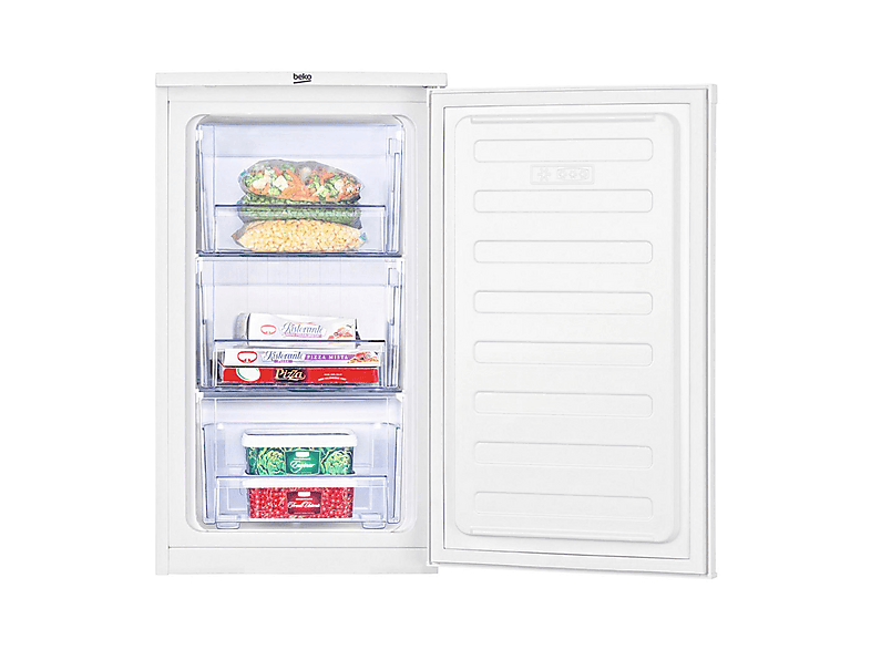 Congelador bajo encimera - Beko FS1 66020, 65 l, 81,8 cm, Blanco