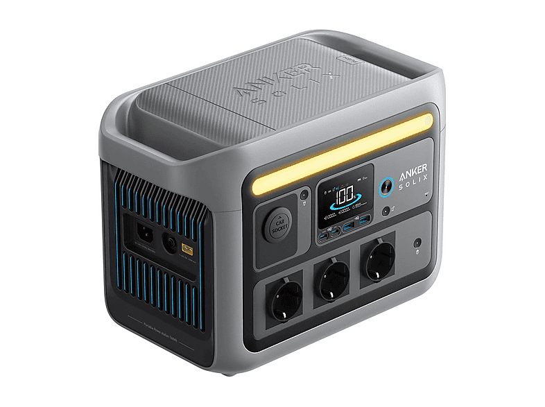 Estación de energía portátil - Anker C800X, 768Wh, 1200W, con luz de camping
