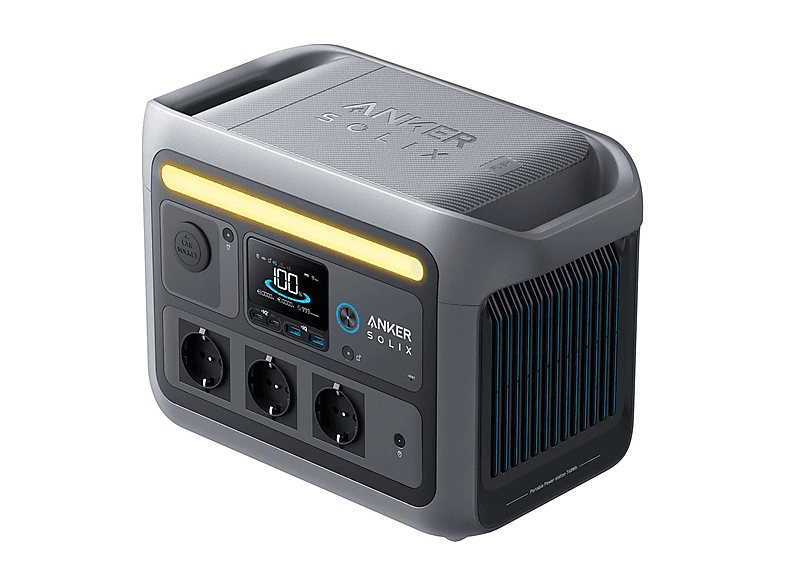 Estación de energía portátil - Anker C800X, 768Wh, 1200W, con luz de camping