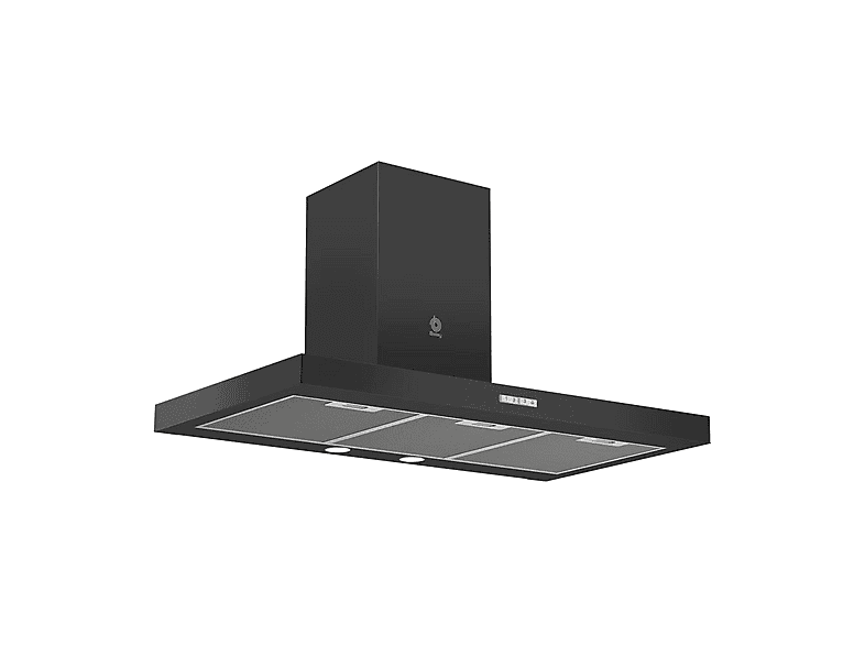 Campana decorativa - Balay 3BC095MN, 3 velocidades, 280 m³/h, 900 mm, Negro