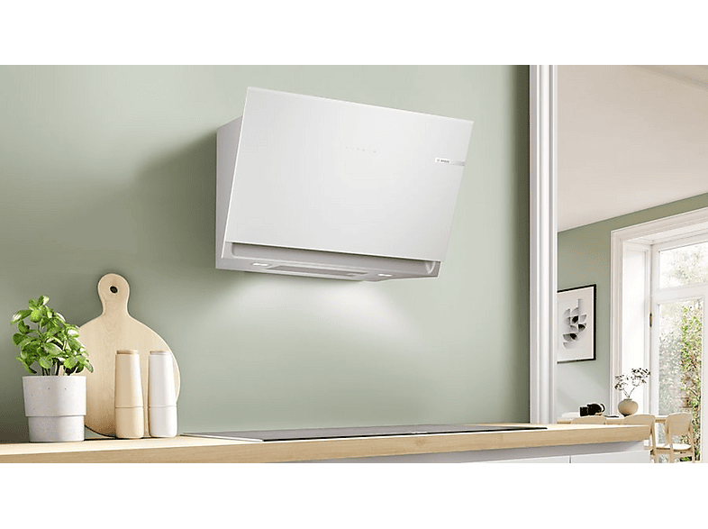 Campana decorativa - Bosch DWK81AN20, 3 velocidades, 914 m³/h, 790 mm, Blanco