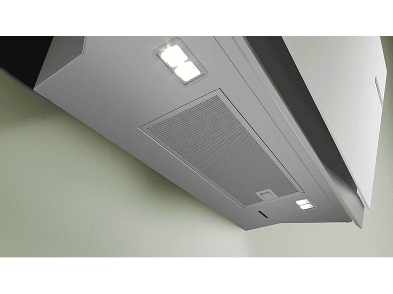 Campana decorativa - Bosch DWK91LT20, 3 velocidades, 441 m³/h, 890 mm, cristal blanco