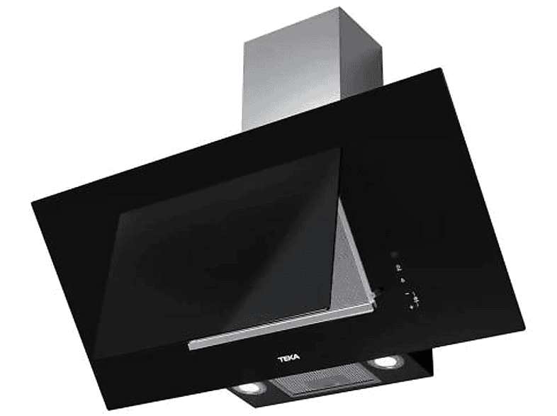 Campana decorativa - Teka 112930059, 3 velocidades, 786 m³/h, 700 mm, Negro