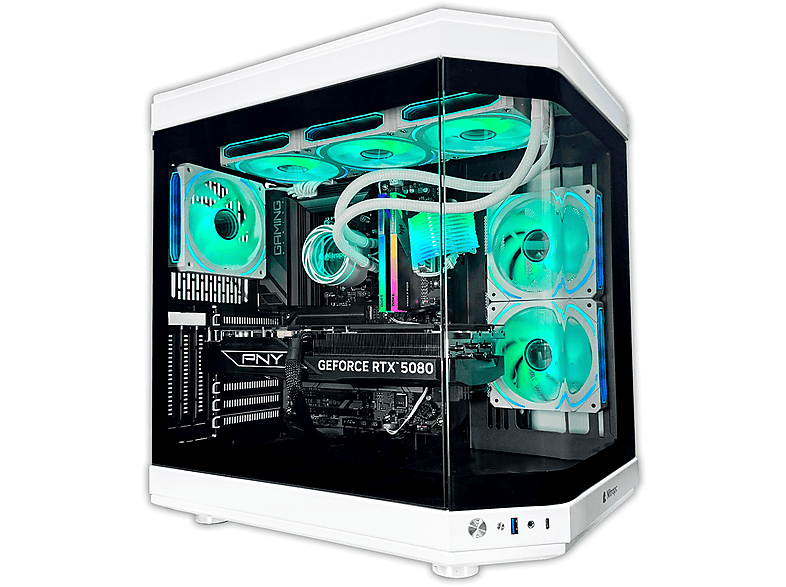 PC Gaming - Nitropc Boost, Intel Core i9-14900KF (24 núcleos, 32 hilos | 1,80 GHz hasta 6,00 GHz), 32 GB RAM, 2 TB SSD, GeForce RTX™ 5080, Blanco