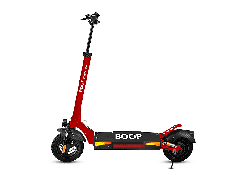 Patinete Eléctrico - Ecoxtrem BOOP Homologado DGT, Pot. máx. 800 W, Carga máx. 120 kg, 40 km autonomía, 13000 mAh, Rojo