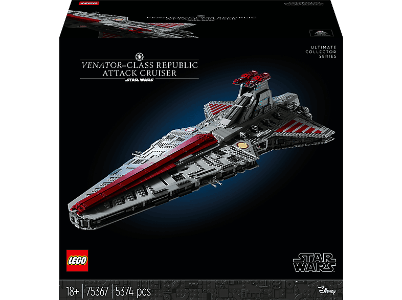 Juego de construcción - LEGO 75367 Venator class - Republic attack cruiser, edad recomendada: 18 año(s), 5374 piezas