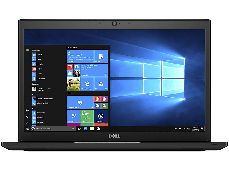 Portátil - Dell Latitude 7490, 14 " UHD 4K, Intel Core I5-8350U, 8 GB RAM, 256 GB SSD, UHD Graphics, Windows 10 Pro (32 bit), Negro