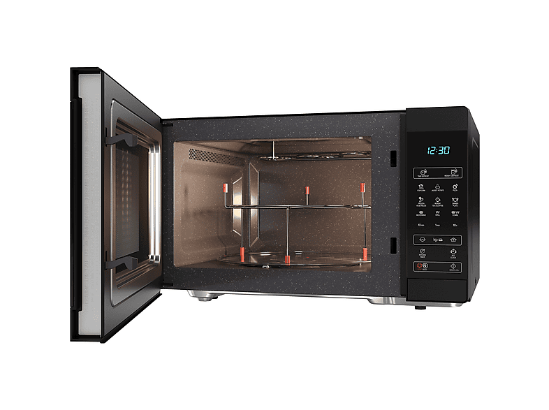Microondas - Sharp YC-MG81E-B, 11 potencia, 28 l, Negro