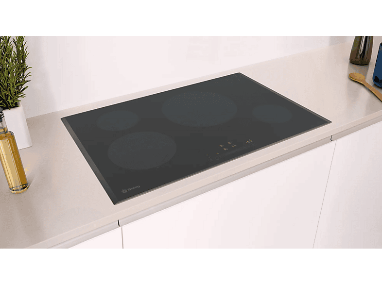 Placa inducción - Balay 3EB985LH, 4 zonas, 802 mm, Negro