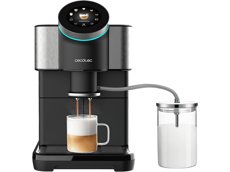 Cafetera superautomática - Cecotec Cremmaet Spin, 19 bar, 1450 W, 600 ml, 2 tazas, Black