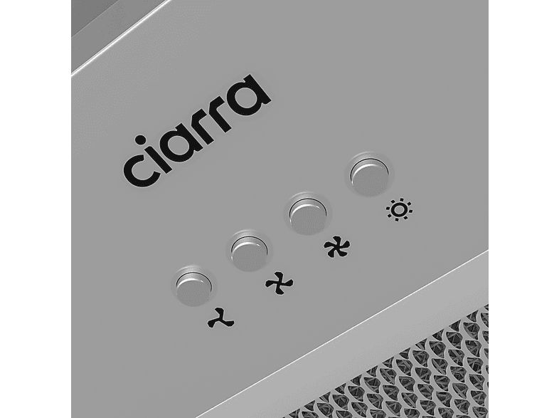 Campana de grupo filtrante - Ciarra VMS6926A, 3 velocidades, 650 m³/h, 599 mm, Plata