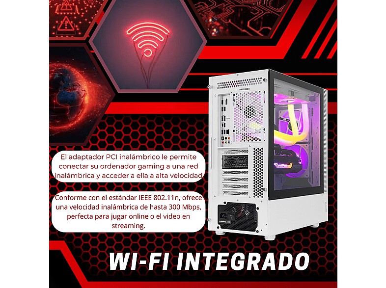 PC Gaming - PC Racing INTEL I5 ORDENADOR SOBREMESA, Intel® Core™ i5 13400F, 32 GB RAM, 1 TB SSD, GeForce RTX™ 3060, Windows 11 Pro, Negro