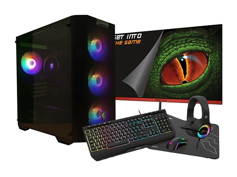 Pack PC Gaming - Zone Evil 24A520R5V7321TBPACK24, AMD Ryzen 5 4650G, 32 GB RAM, 1 TB SSD, Radeon™ Onboard Graphics, Sin sistema operativo, Negro